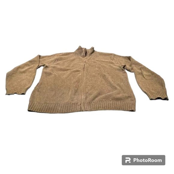 Oscar de la Renta Sherpa Collar Men's Sweater Cardigan w/ Full Zipper Cl… - Picture 11 of 11